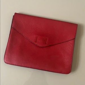 Gap leather envelope clutch
